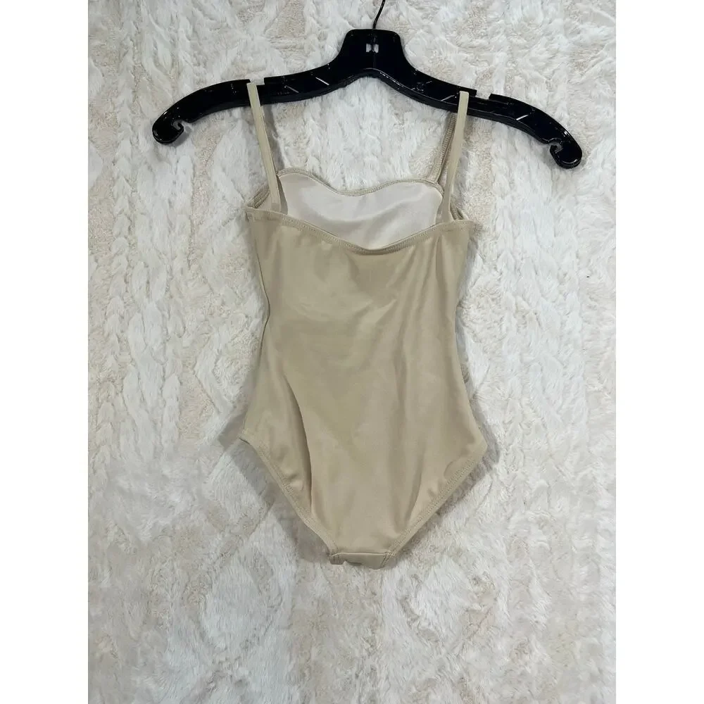 Capezio Girls Nude Ballet Leotard Child Small Dance Gymnastics EUC